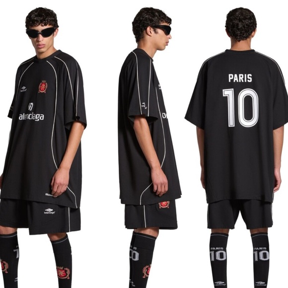 Balenciaga Paris Soccer T-Shirt Oversized - Picture 1 of 11